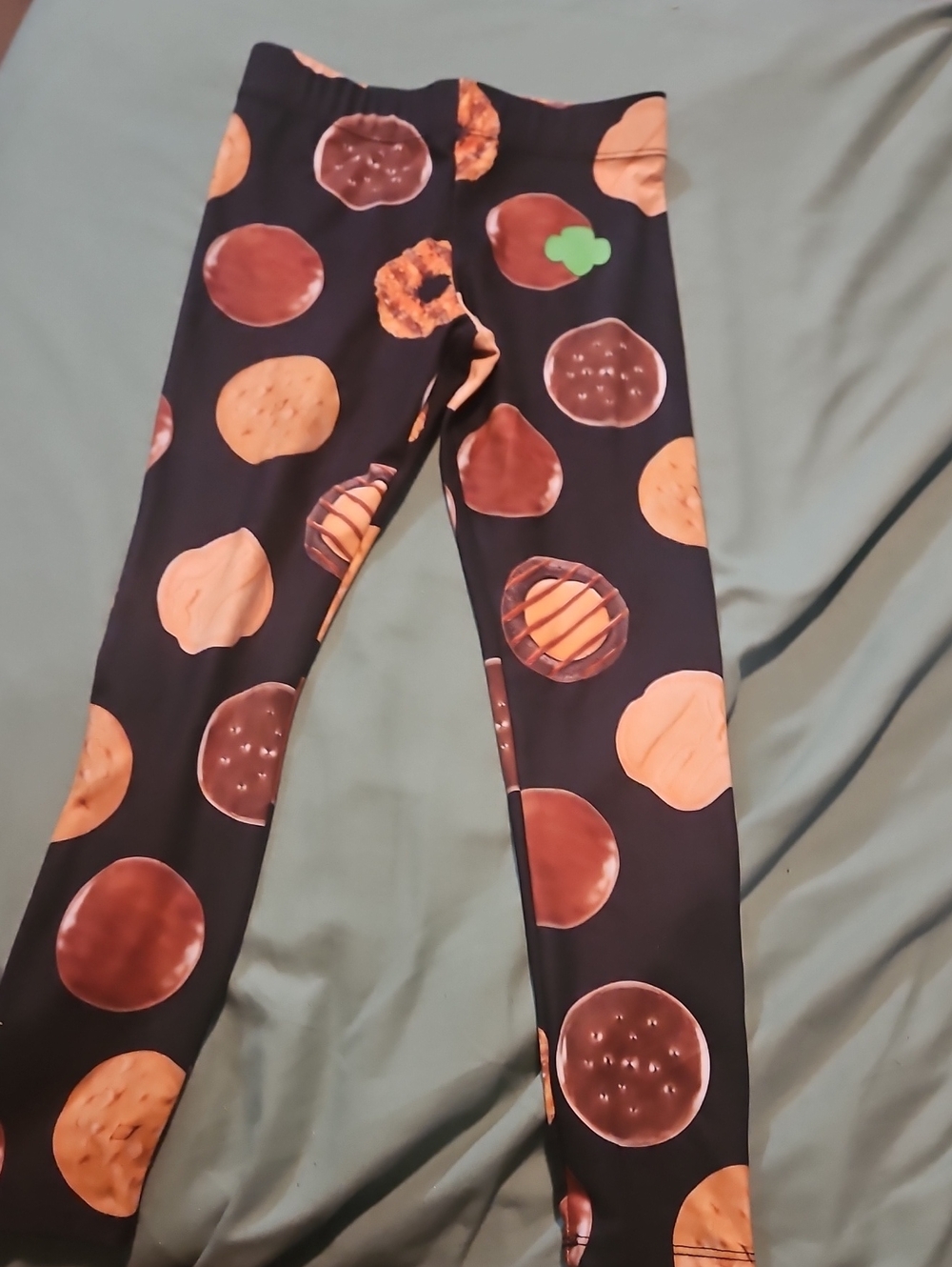 Girl Scouts Cookie Print Leggings - Black - Size Small (6/7)